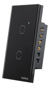 INTERRUPTOR SMART ZIGBEE TOUCH 2 PRETO EZS 1002 INTELBRAS