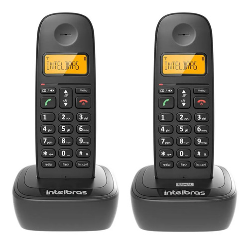 TELEFONE SEM FIO TS 2512 PRETO INTELBRAS