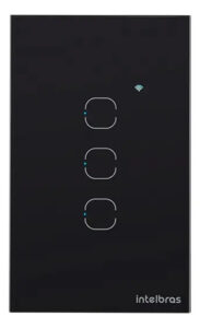 INTERRUPTOR SMART ZIGBEE TOUCH 3 PRETO EZS 1003 INTELBRAS