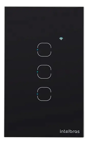 INTERRUPTOR SMART ZIGBEE TOUCH 3 PRETO EZS 1003 INTELBRAS