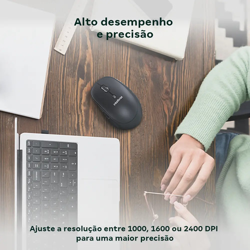 MOUSE INTELBRAS MSI200 - SEM FIO PRETO INTELBRAS