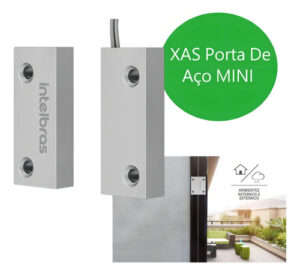 SENSOR MAGNÉTICO C/FIO XAS PORTA AÇO MINI INTELBRAS
