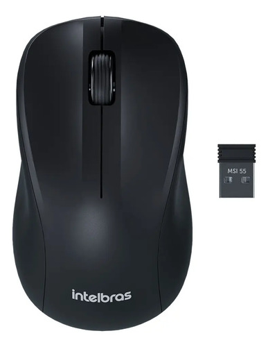 MOUSE INTELBRAS MSI55 -SEM FIO PRETO BLISTER INTELBRAS