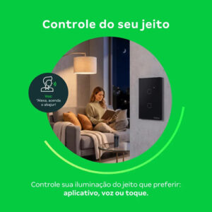 INTERRUPTOR INTELIGENTE TOUCH ZIGBEE 1 TECLA EIZ 1001 PT INTELBRAS