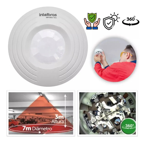 SENSOR PASSIVO IVP 3011 TETO INTELBRAS
