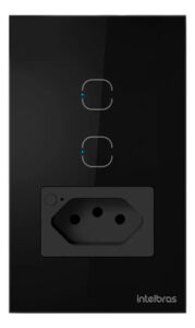 TOMADA SIMPLES 10A E 2 TECLAS WI-FI ETW 1021 PT INTELBRAS