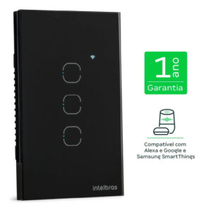 INTERRUPTOR TOUCH WI-FI 3 TECLAS EIW 1003 PT INTELBRAS