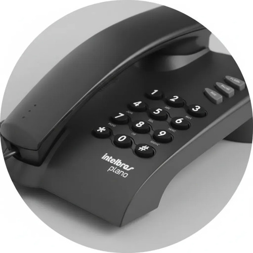 TELEFONE C/FIO PLENO PRETO INTELBRAS