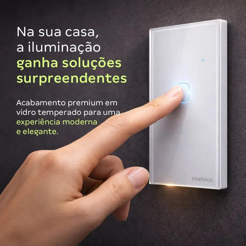INTERRUPTOR TOUCH WI-FI 3 TECLAS EIW 1003 BR INTELBRAS
