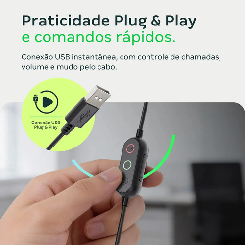 HEADSET WHS 70 DUO USB INTELBRAS