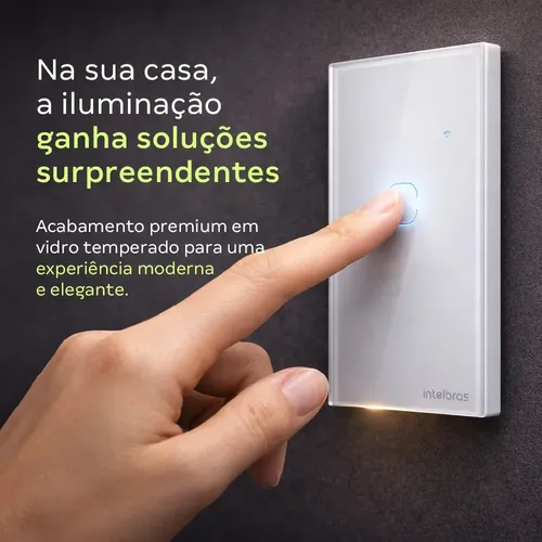 INTERRUPTOR TOUCH WI-FI 6 TECLAS EIW 1006 BR INTELBRAS