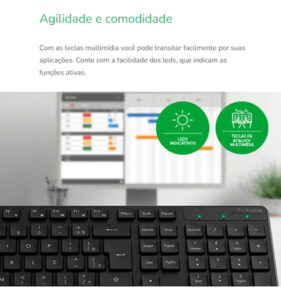 TECLADO INTELBRAS TCI10 -COM FIO PRETO INTELBRAS