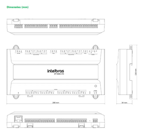 CONTROLADOR DE ACESSO CT 5000 4PB INTELBRAS
