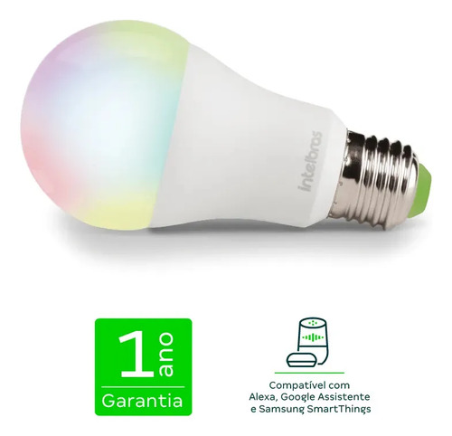 LÂMPADA INTELIGENTE DE LED WI-FI RGB 10W - ELW 1001 INTELBRAS