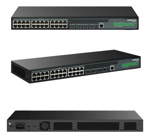 SWITCH GERENCIAVEL 24P + 4P SFP 1000 BASE-X S2328G-A INTELBRAS