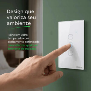 INTERRUPTOR INTELIGENTE TOUCH ZIGBEE 2 TECLAS EIZ 1002 BR INTELBRAS