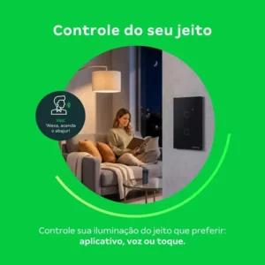 INTERRUPTOR INTELIGENTE TOUCH ZIGBEE 2 TECLAS EIZ 1002 BR INTELBRAS