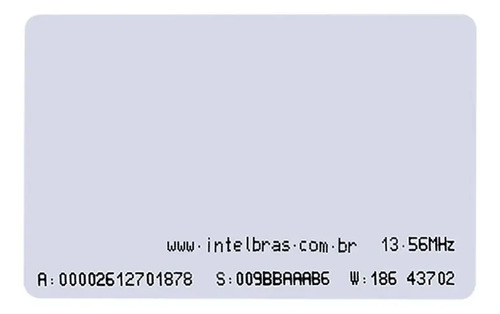CARTÃO ACIONADO POR APROXIMAÇÃO RFID 13.56MHZ TH 2000 MF INTELBRAS