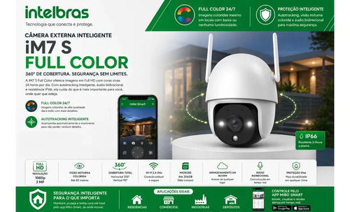 CÂMERA WI-FI FULL HD IM7 S FULL COLOR INTELBRAS