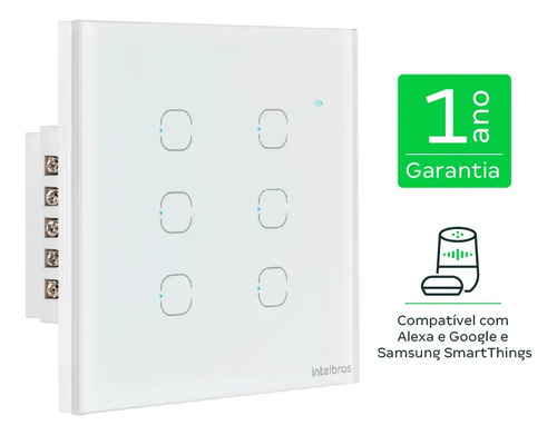 INTERRUPTOR TOUCH WI-FI 6 TECLAS EIW 1006 BR INTELBRAS