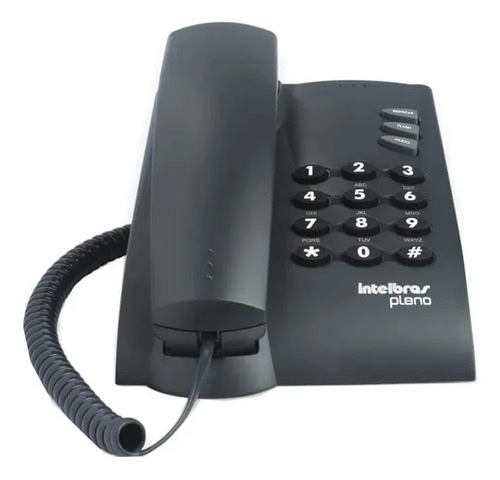 TELEFONE C/FIO PLENO PRETO INTELBRAS