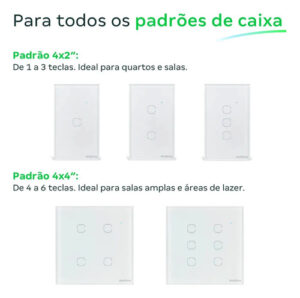 INTERRUPTOR TOUCH WI-FI 6 TECLAS EIW 1006 BR INTELBRAS