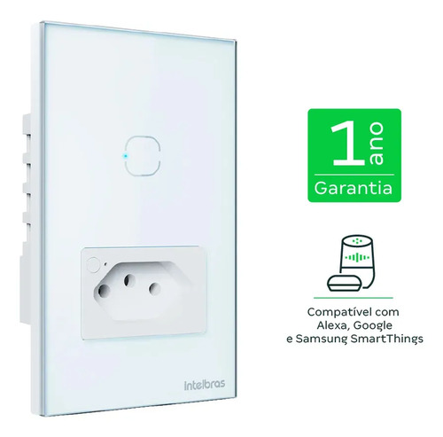 TOMADA SIMPLES 10A E 1 TECLA WI-FI ETW 1011 BR INTELBRAS