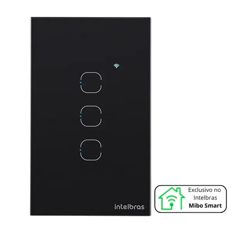INTERRUPTOR TOUCH WI-FI 3 TECLAS EIW 1003 PT INTELBRAS
