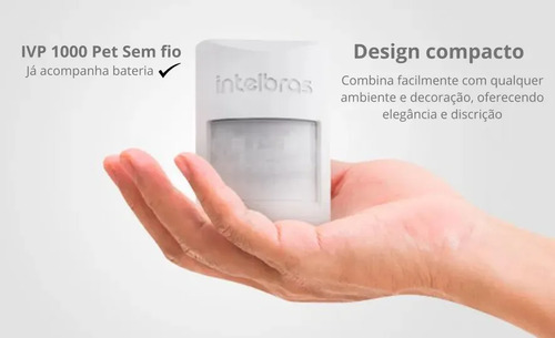 SENSOR DE MOVIMENTO S/FIO IVP 1000 PET SF INTELBRAS