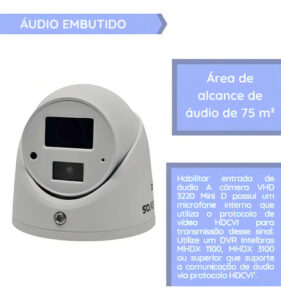 CÂMERA MINI DOME VHD 3220 MINI D G8 INTELBRAS