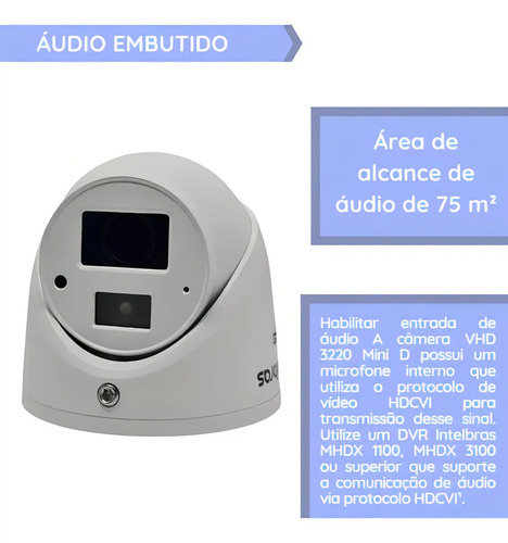 CÂMERA MINI DOME VHD 3220 MINI D G8 INTELBRAS