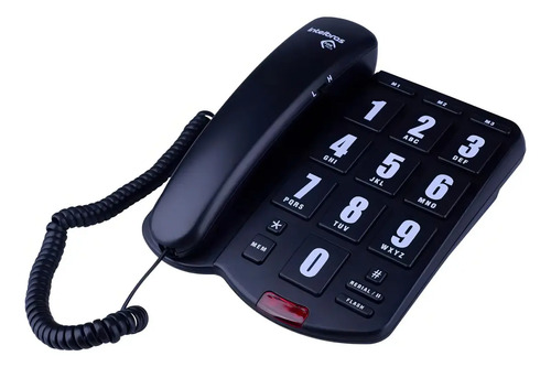 TELEFONE C/FIO TOK FACIL PRETO INTELBRAS