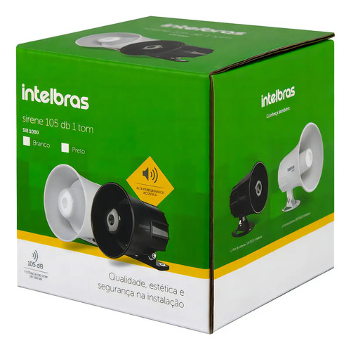 SIRENE 105 DB SIR 1000 - PRETA INTELBRAS