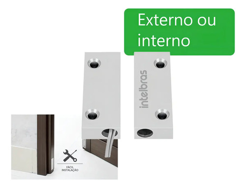SENSOR MAGNÉTICO C/FIO XAS PORTA AÇO MINI INTELBRAS