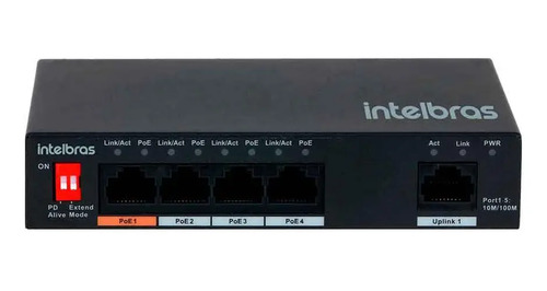 SWITCH 5 PORTAS FAST COM 4 PORTAS POE SF 500 HI-POE SKD INTELBRAS