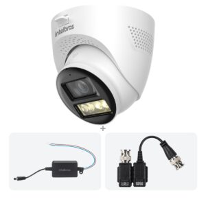 Kit VHD 3240 D DUAL AUDIO FC+ CÂMERA DOME + Fonte + Balun