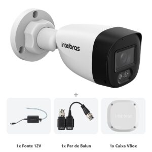 Kit VHD 1230 FULL COLOR MIC + Fonte + Balun + Vbox