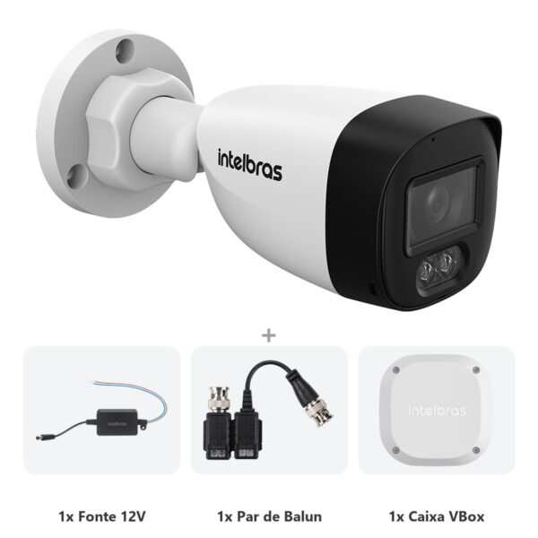 Kit VHD 1230 FULL COLOR MIC + Fonte + Balun + Vbox