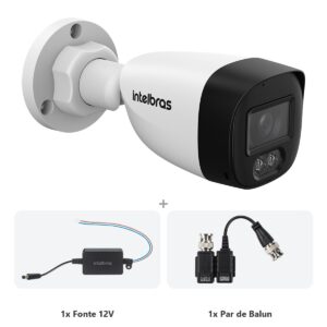 Kit VHD 1230 FULL COLOR MIC + Fonte + Balun