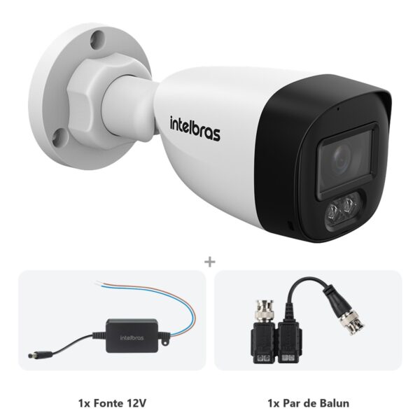 Kit VHD 1230 FULL COLOR MIC + Fonte + Balun