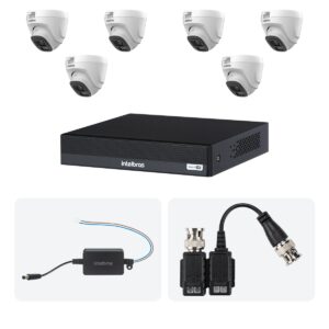 Kit 6 Cameras VHL 1220 D + DVR MHDX 1208-C 8 Canais + Fontes + Baluns