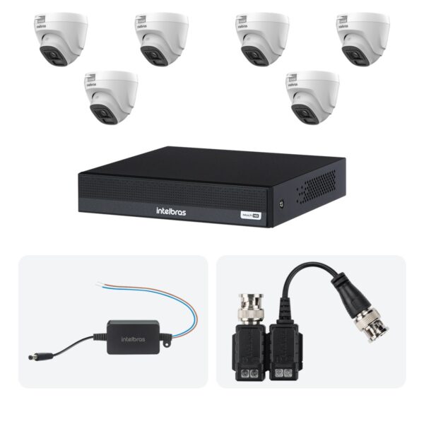 Kit 6 Cameras VHL 1220 D + DVR MHDX 1208-C 8 Canais + Fontes + Baluns