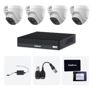 Kit 4 Cameras VHL 1220 D + DVR MHDX 1204-C 4 Canais + SSD 512GB + Fontes + Baluns