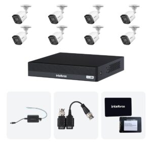 Kit 8 Cameras VHL 1220 B + DVR MHDX 1208-C 8 Canais + SSD 512GB + Fontes + Baluns