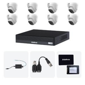 Kit 8 Cameras VHL 1220 D + DVR MHDX 1208-C 8 Canais + SSD 512GB + Fontes + Baluns