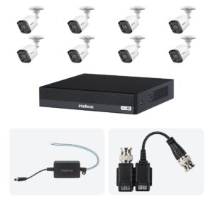 Kit 8 Cameras VHL 1220 B + DVR MHDX 1208-C 8 Canais + Fontes + Baluns