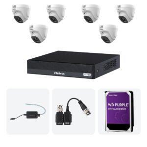 Kit 6 Cameras VHL 1220 D + DVR MHDX 1208-C 8 Canais + HD 1TB + Fontes + Baluns