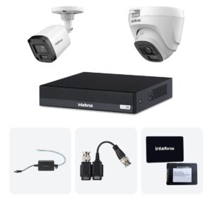 Kit 2 Cameras VHL 1220 B e D + DVR MHDX 1204-C 4 Canais + SSD 512GB + Fontes + Baluns