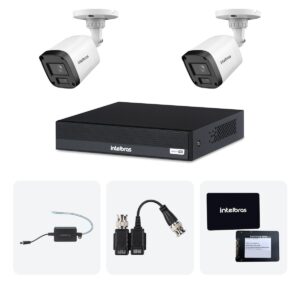 Kit 2 Cameras VHL 1220 B + DVR MHDX 1204-C 4 Canais + SSD 512GB + Fontes + Baluns