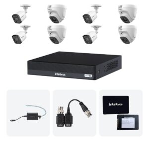 Kit 8 Cameras VHL 1220 B e D + DVR MHDX 1208-C 8 Canais + SSD 512GB + Fontes + Baluns